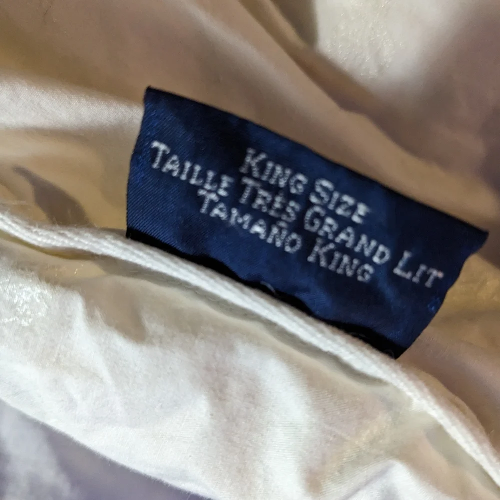 Ralph Lauren goose down King comforter duvet square quilted